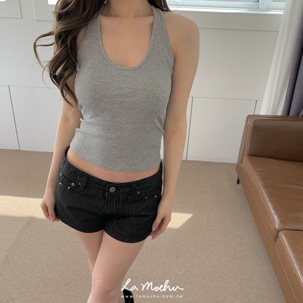 大美背挖肩棉質上衣